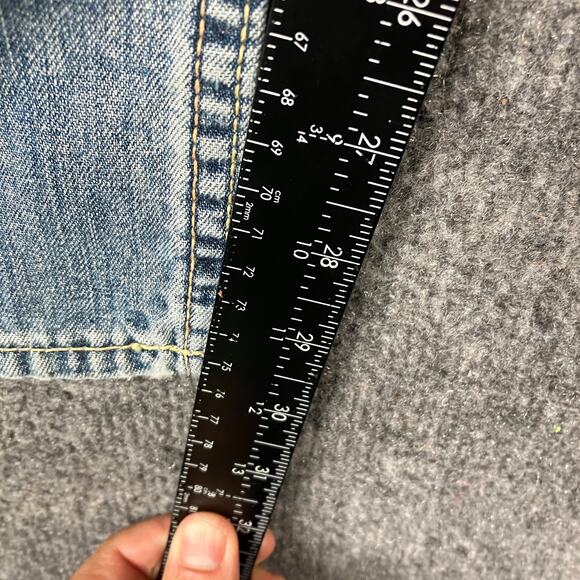 Old Navy Jeans Womens 6 Short Light Wash Distressed Boy-Cut Low Waist Denim - Picture 3 of 9